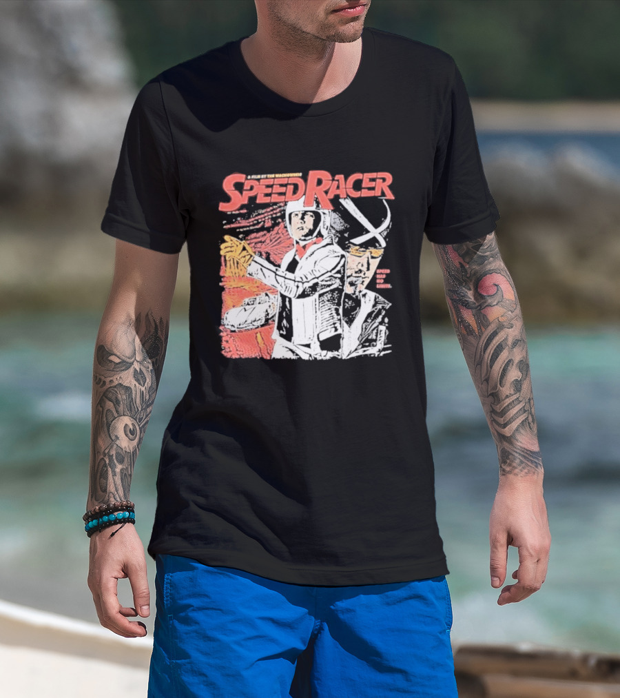 Speed Racer Movie Mach 5 Racer X Manga Style Wachowskis Film T-Shirt