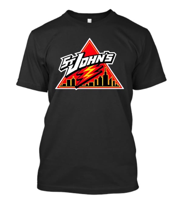 St John's City Skyline Triangle Lightning Bolt T-Shirt