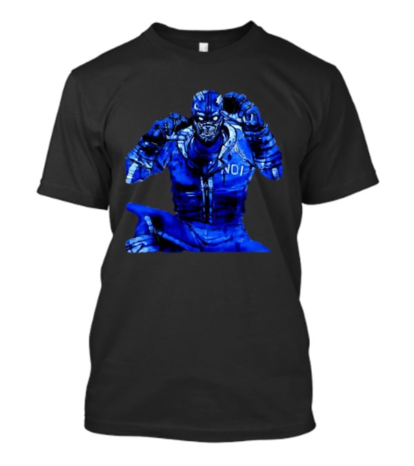 Cyberpunk Demon NDI Blue Warrior T-Shirt