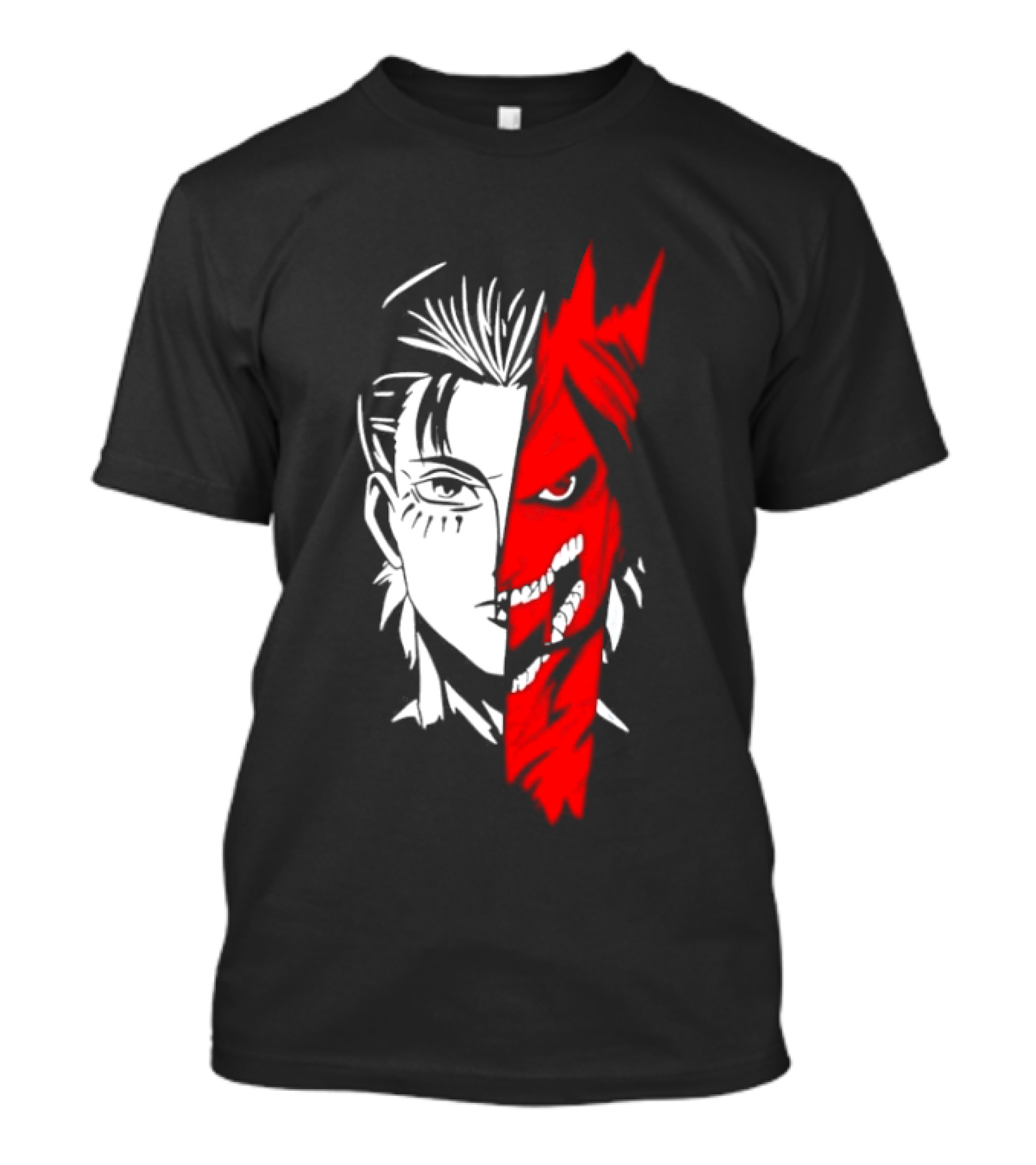 Eren Yeager Attack Titan Split Face The Rumbling 2026 Anime Manga T-Shirt