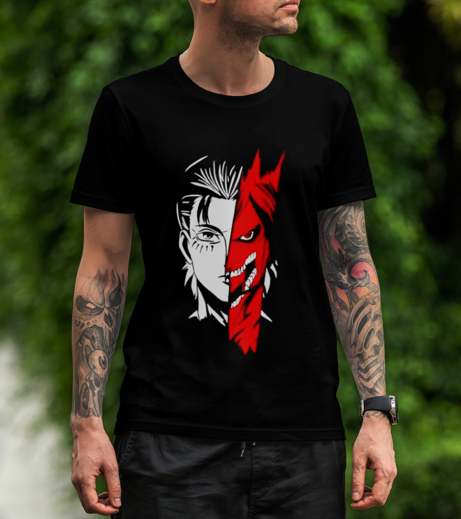 Eren Yeager Attack Titan Split Face The Rumbling 2026 Anime Manga T-Shirt