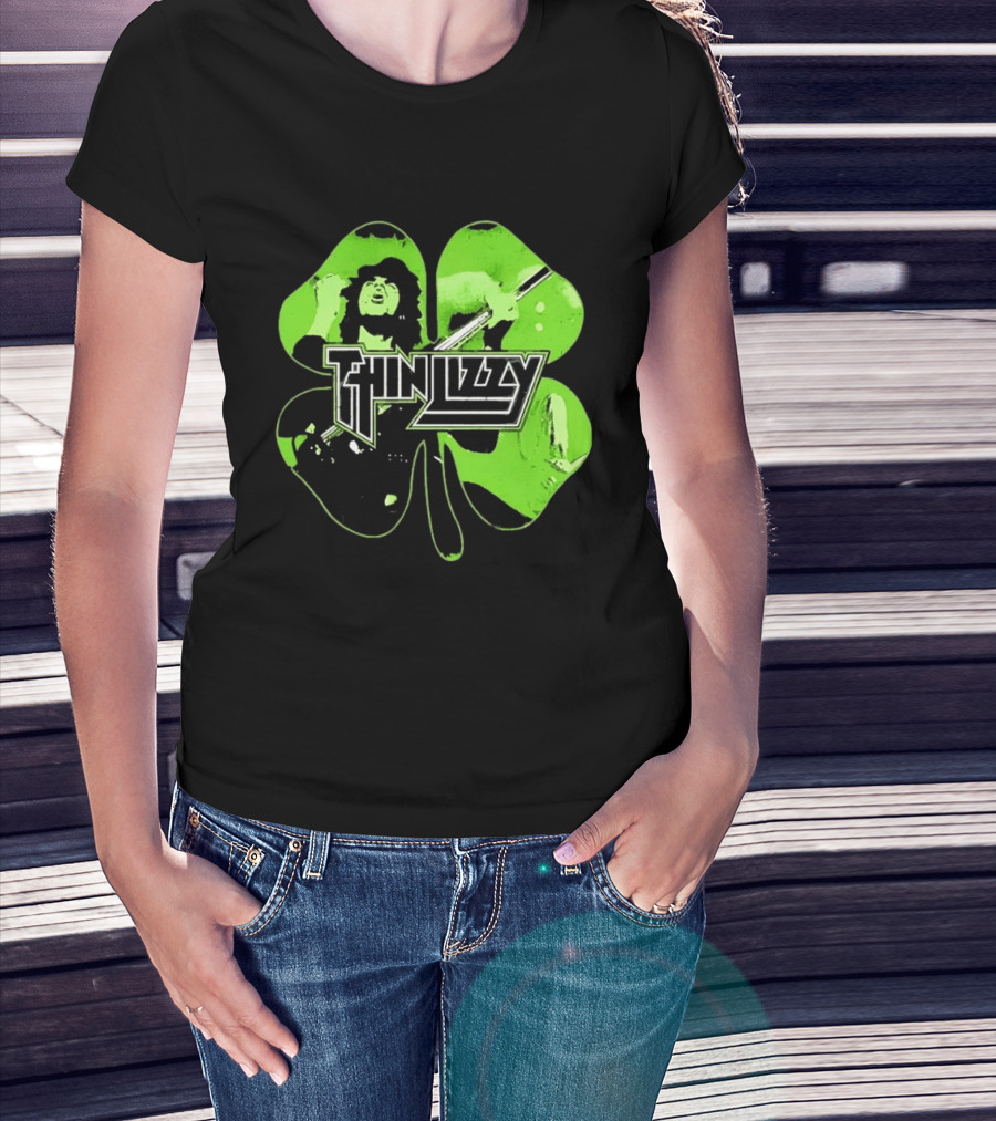 Thin Lizzy Irish Rock Band Green Clover St. Patrick's Day 2026 T-Shirt