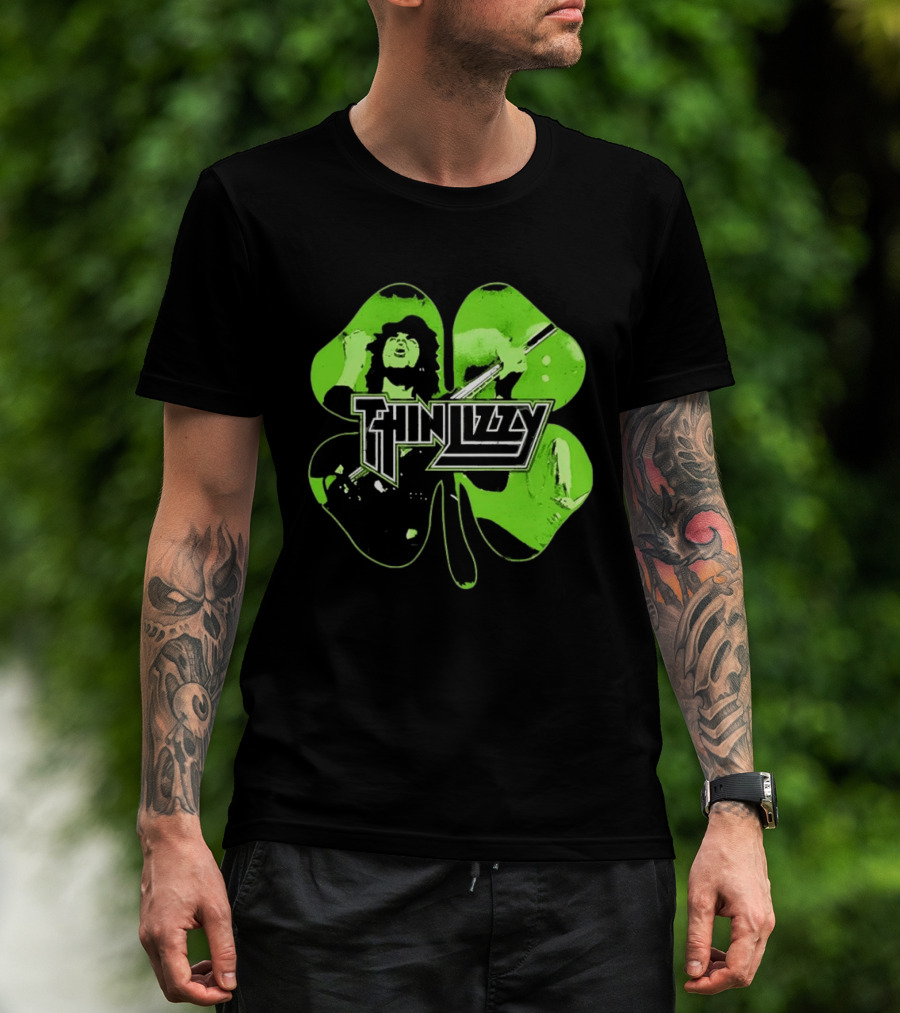 Thin Lizzy Irish Rock Band Green Clover St. Patrick's Day 2026 T-Shirt