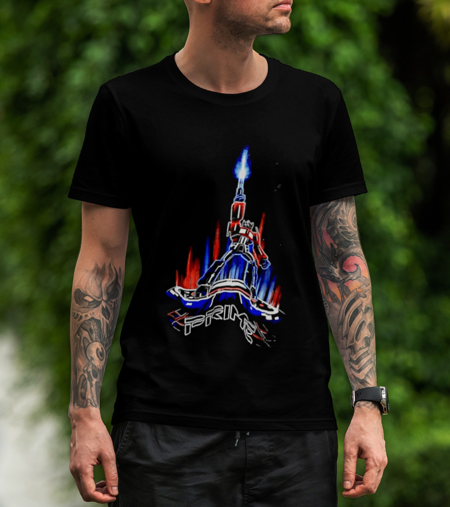 Transformers Optimus Prime Neon Glow Sci Fi Legacy 2026 T-Shirt