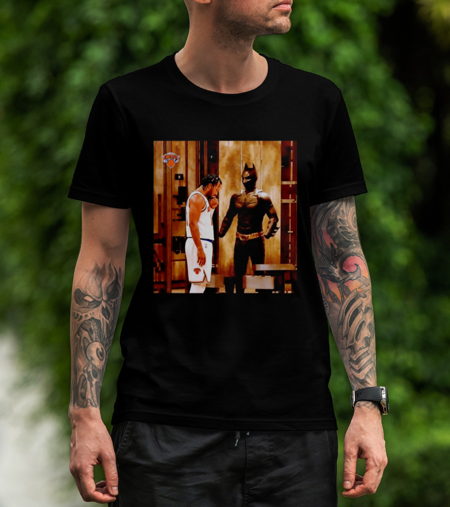 New York Knicks Jaylen Brunson Meets Batman Gotham T-Shirt