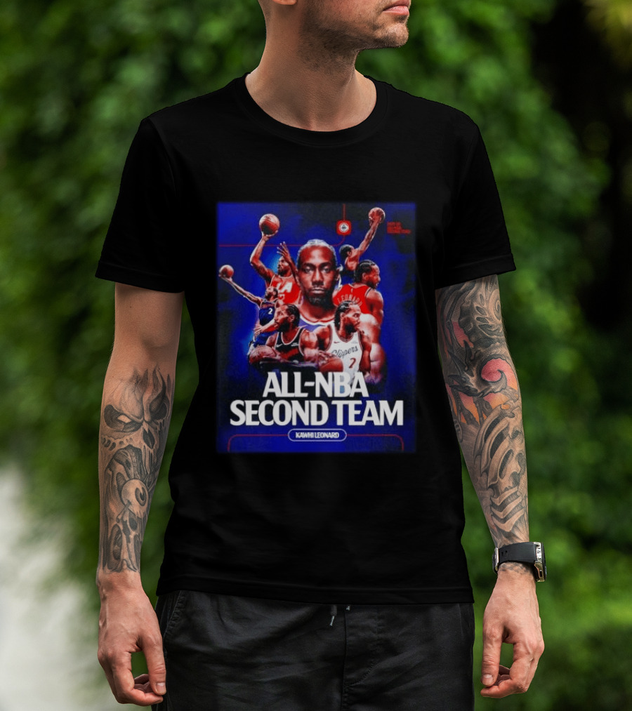 Kawhi Leonard Clippers All NBA Second Team Basketball Highlights T-Shirt