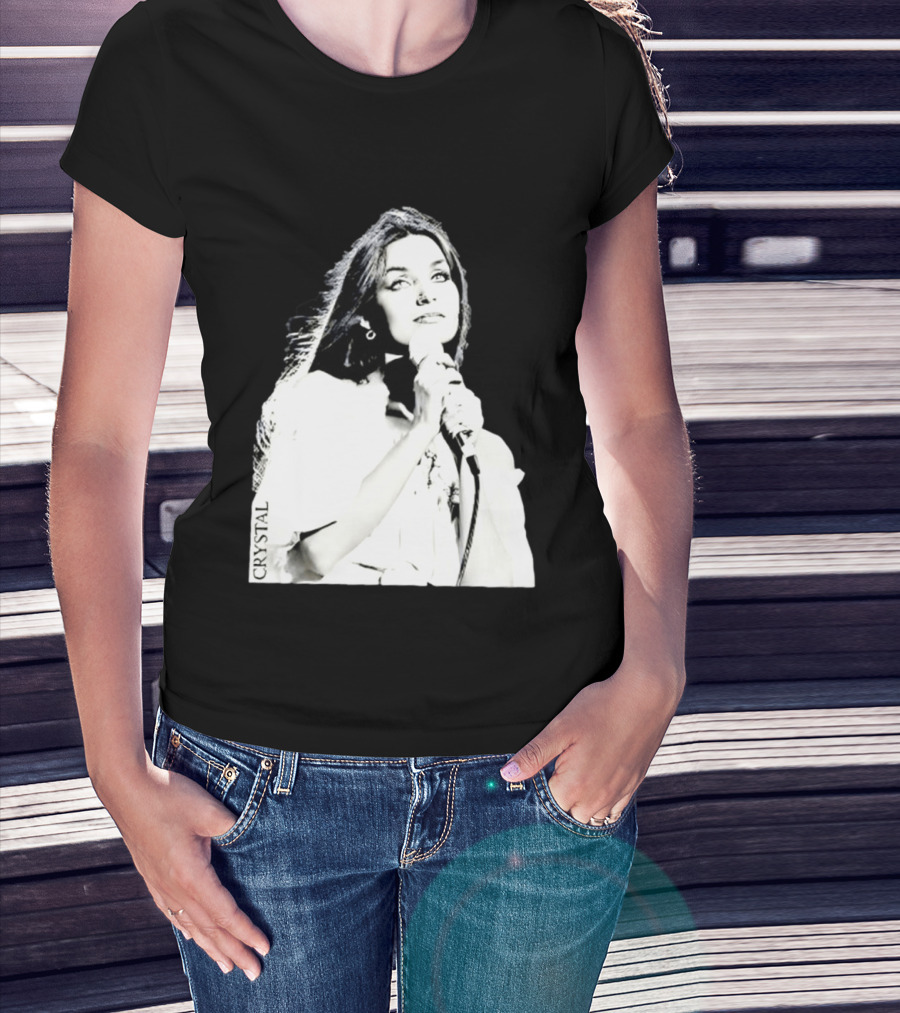 Mick Foley AEW Crystal Gayle Microphone Iconic Singer T-Shirt