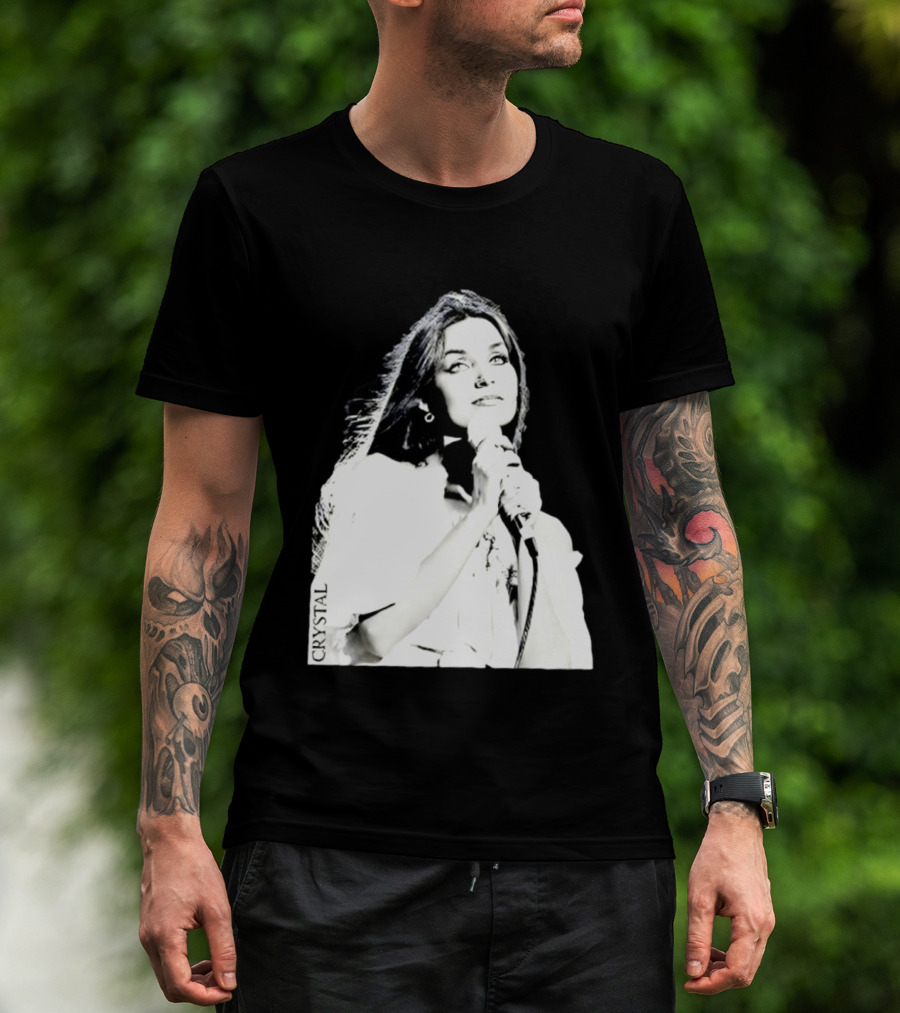 Mick Foley AEW Crystal Gayle Microphone Iconic Singer T-Shirt
