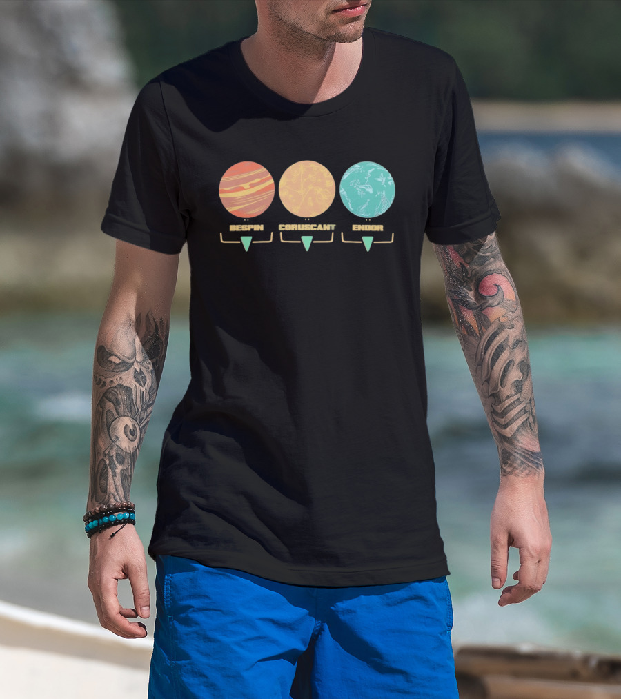 Bespin Coruscant Endor Star Wars Planet T-Shirt