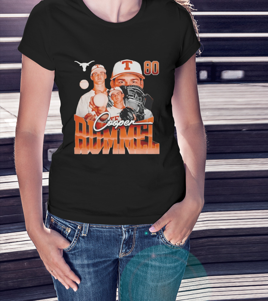 Texas Longhorns Cooper Rummel Baseball Collage 80 T-Shirt