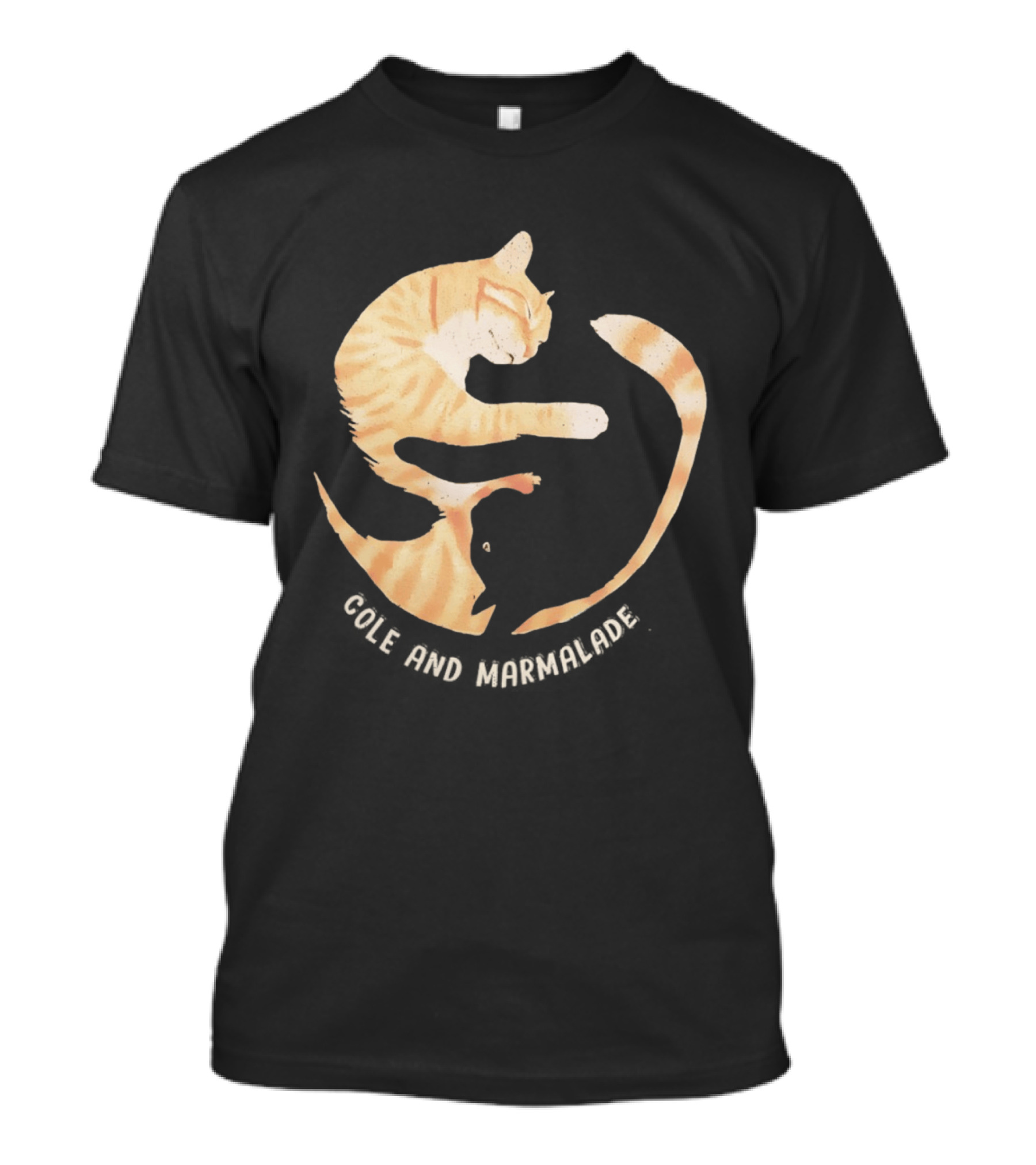 Cole And Marmalade Cats Yin Yang Pet Lovers Circle Harmony T-Shirt