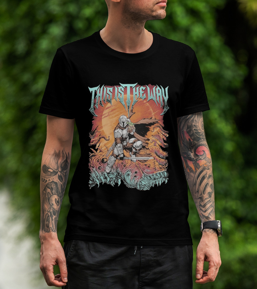 This Is The Way Mandalorian Starry Warrior Quest T-Shirt