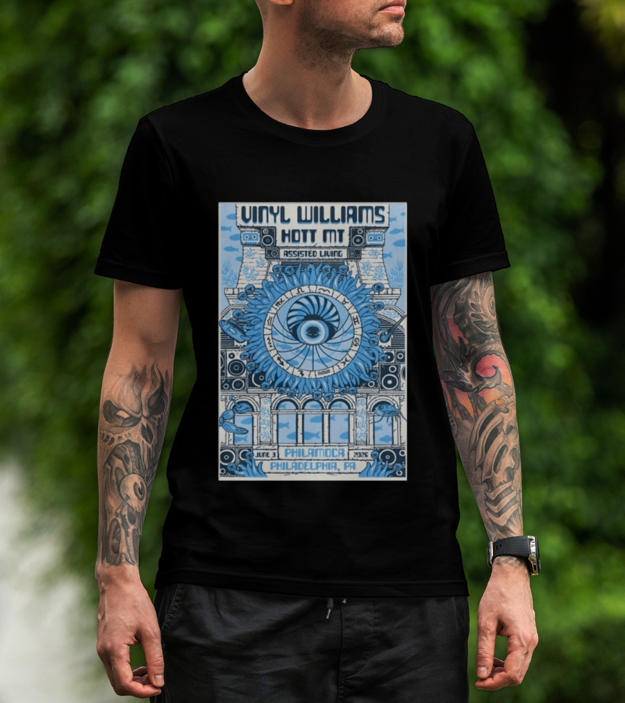 Vinyl Williams Hott MT Assisted Living PhilaMOCA Philadelphia PA June 3 2026 Tour T-Shirt