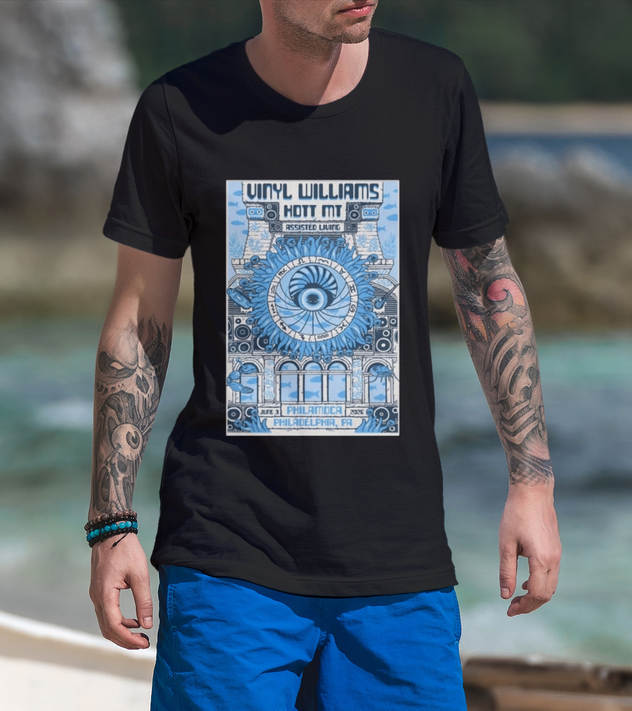 Vinyl Williams Hott MT Assisted Living PhilaMOCA Philadelphia PA June 3 2026 Tour T-Shirt