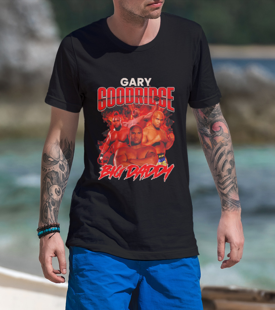 Gary Goodridge Big Daddy Red Flames Bootleg Rap T-Shirt