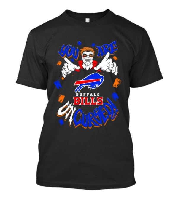 WWE Danhausen X Buffalo Bills You Are Uncursed Halloween Vampire Fangs T-Shirt