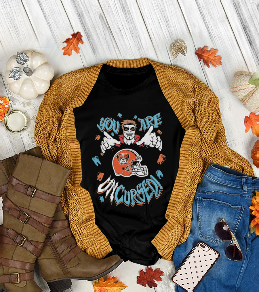 WWE Danhausen You Are Uncursed Cleveland Browns Collaboration T-Shirt