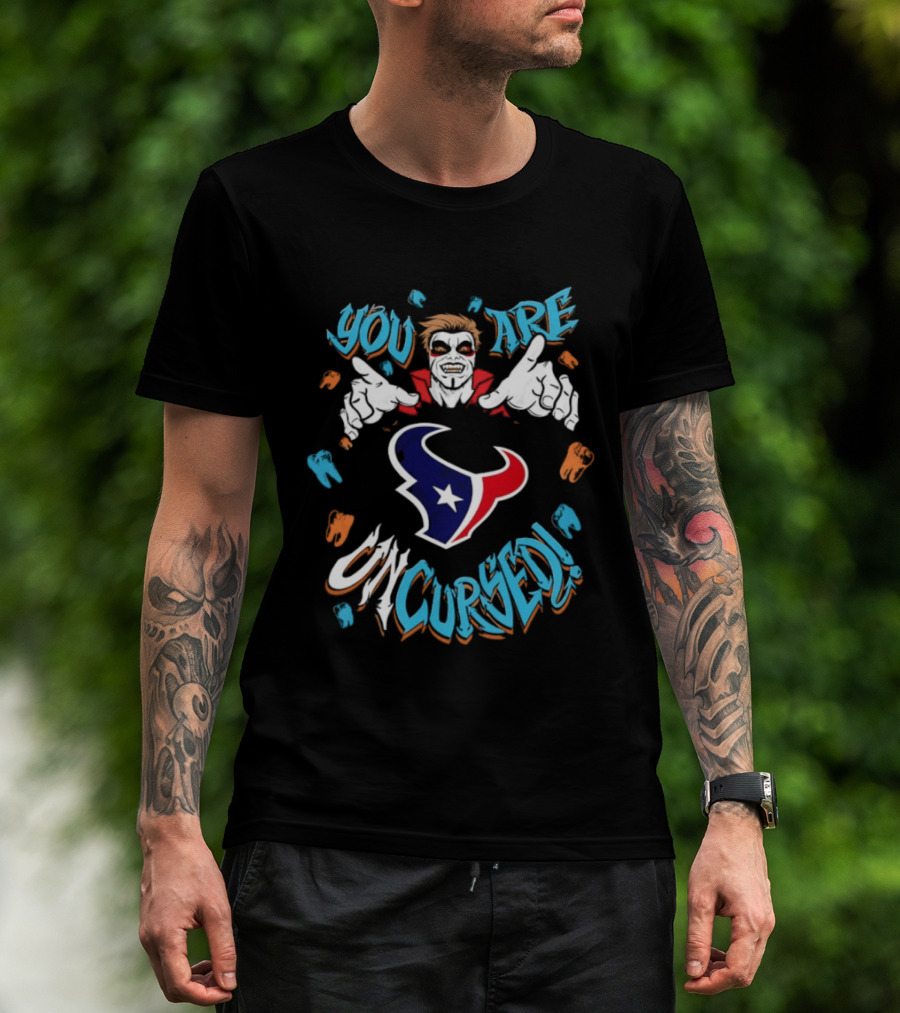 WWE Danhausen Houston Texans You Are Uncursed Collaboration T-Shirt