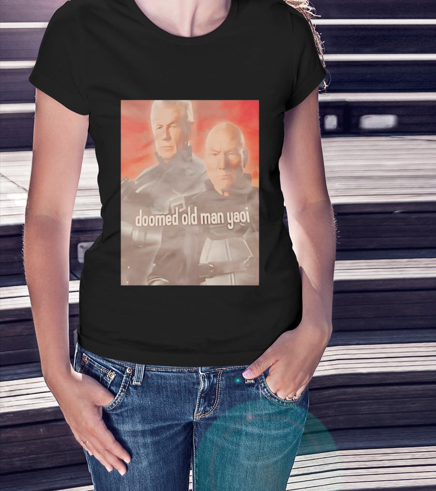 Ian McKellen Magneto Charles Xavier Doomed Old Man Yaoi X Men Movie T-Shirt