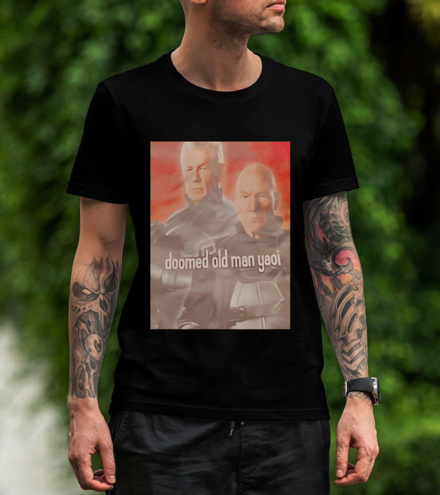 Ian McKellen Magneto Charles Xavier Doomed Old Man Yaoi X Men Movie T-Shirt