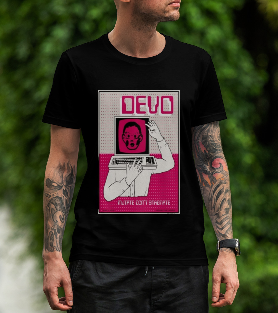 June 03 2026 Devo Concert Akron Civic Theatre Mutate Don't Stagnate T-Shirt