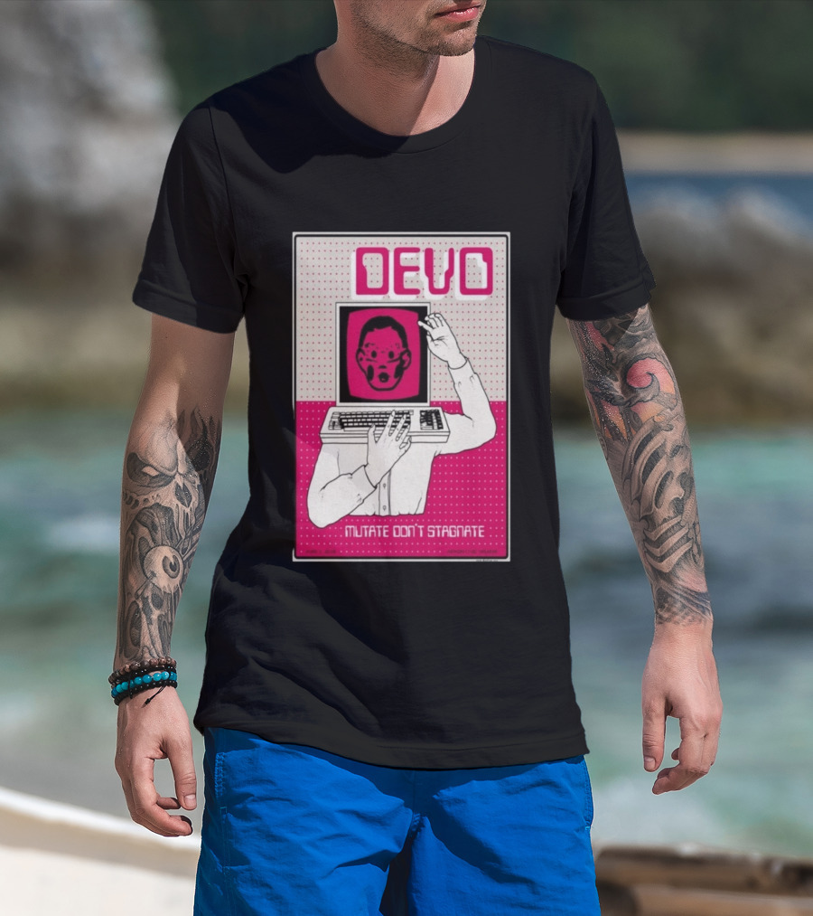 June 03 2026 Devo Concert Akron Civic Theatre Mutate Don't Stagnate T-Shirt