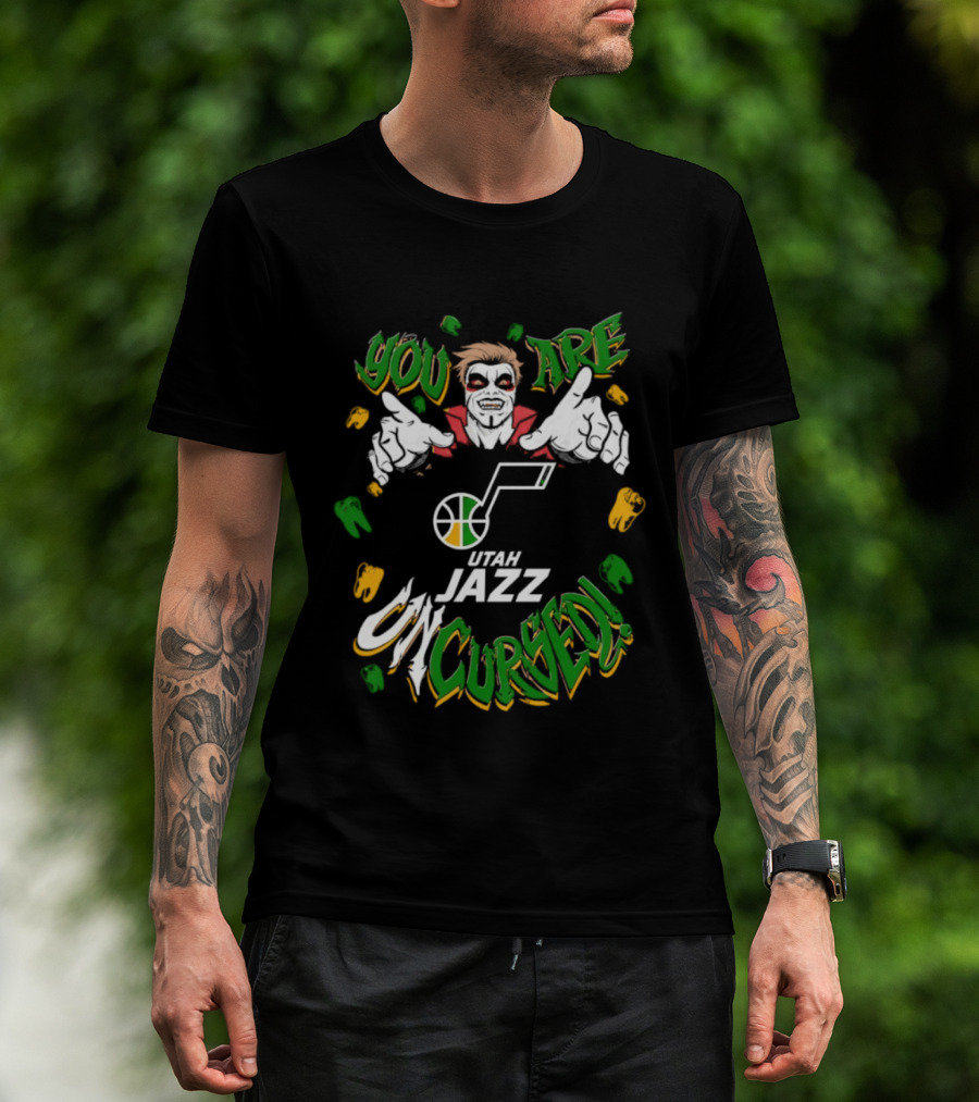 Utah Jazz You Are Uncursed WWE Danhausen Collaboration T-Shirt