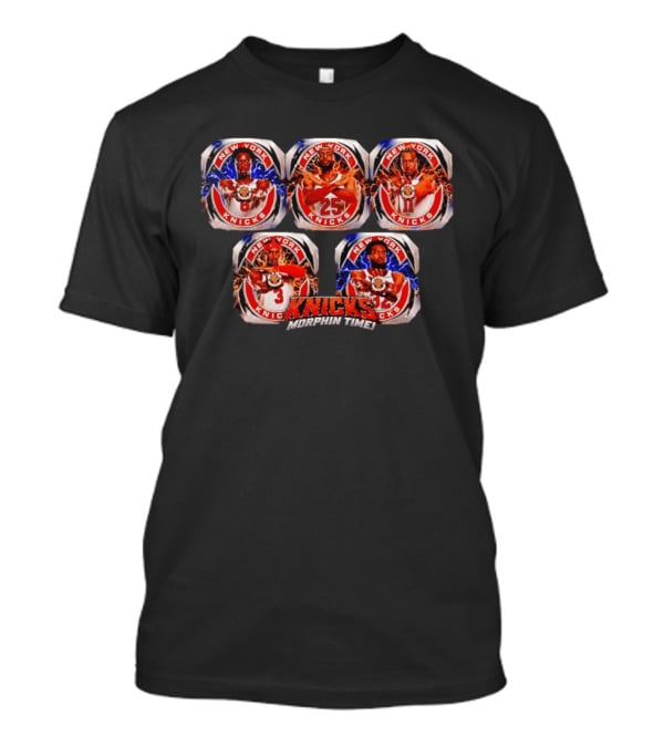 New York Knicks Morphin Time Power Rangers Theme Basketball Players T-Shirt
