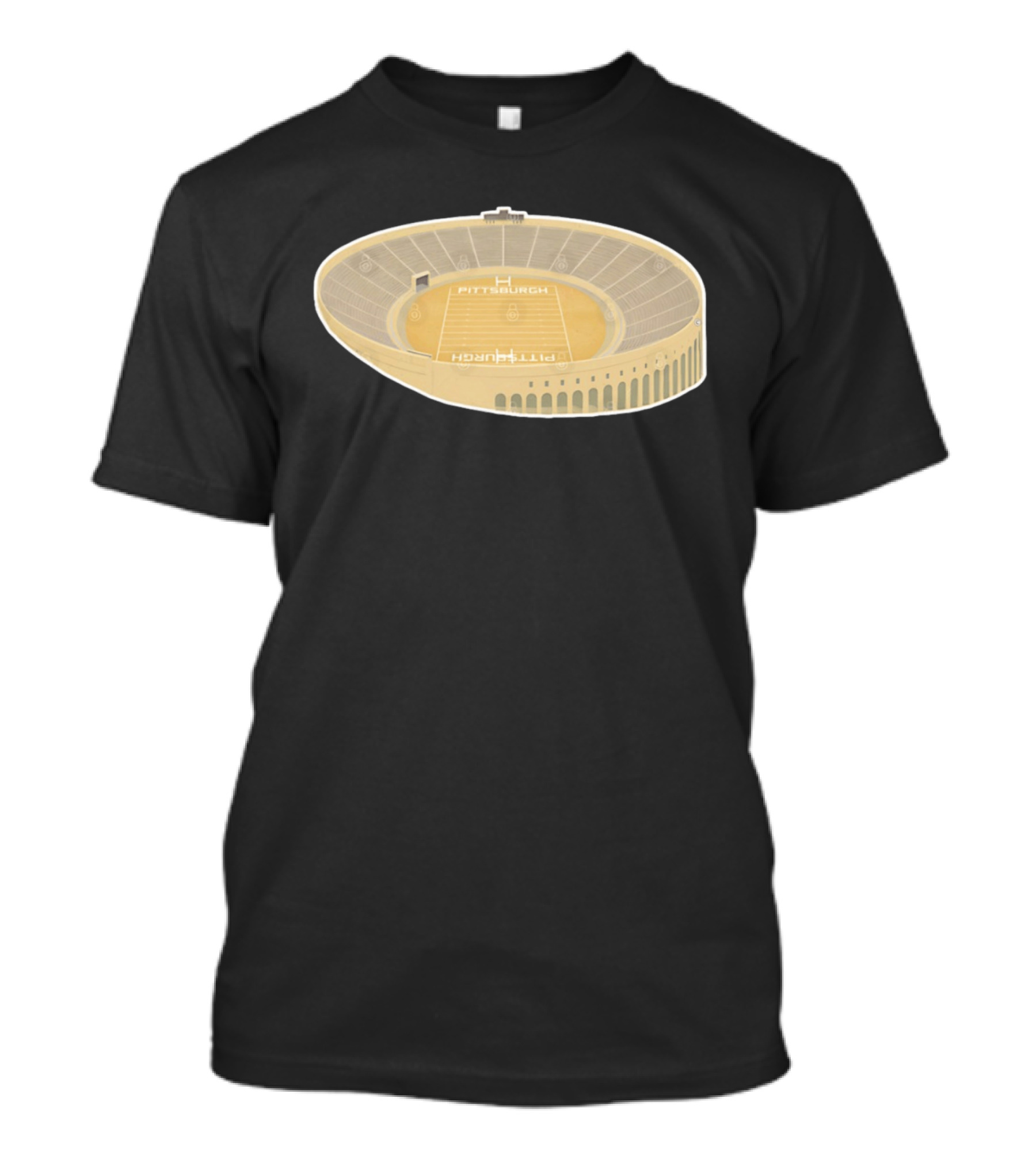 Pittsburgh Historic Football Stadium Architectural T-Shirt
