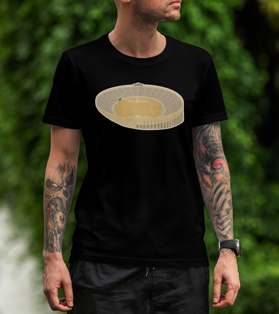 Pittsburgh Historic Football Stadium Architectural T-Shirt