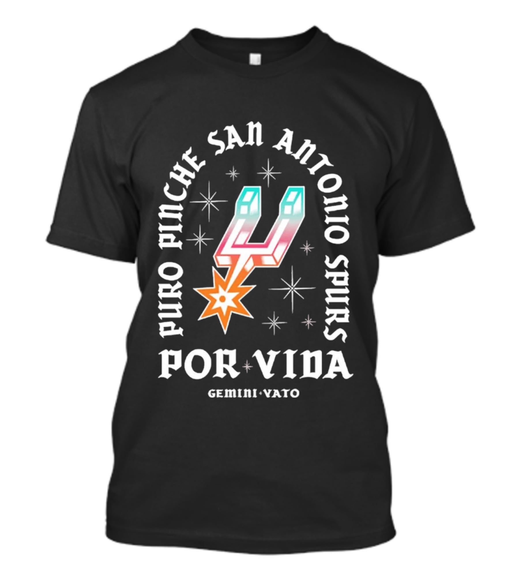 Puro Pinche San Antonio Spurs Por Vida Gemini Vato T-Shirt
