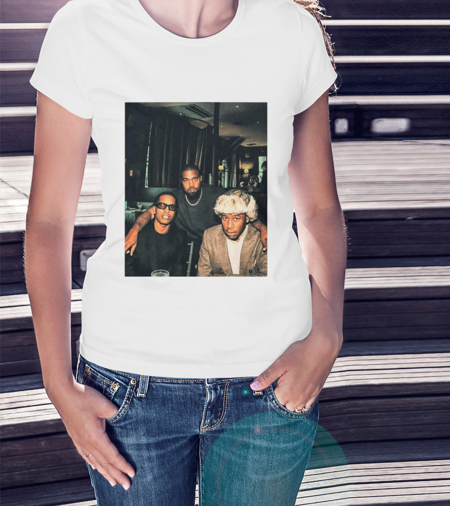 Kanye West Tyler The Creator A$AP Rocky Iconic Photo Collaboration T-Shirt