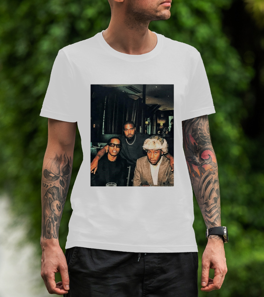 Kanye West Tyler The Creator A$AP Rocky Iconic Photo Collaboration T-Shirt