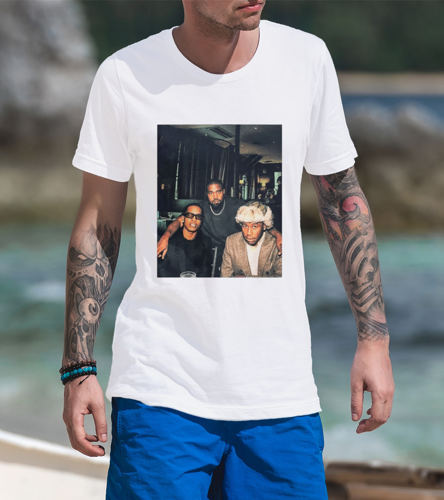 Kanye West Tyler The Creator A$AP Rocky Iconic Photo Collaboration T-Shirt