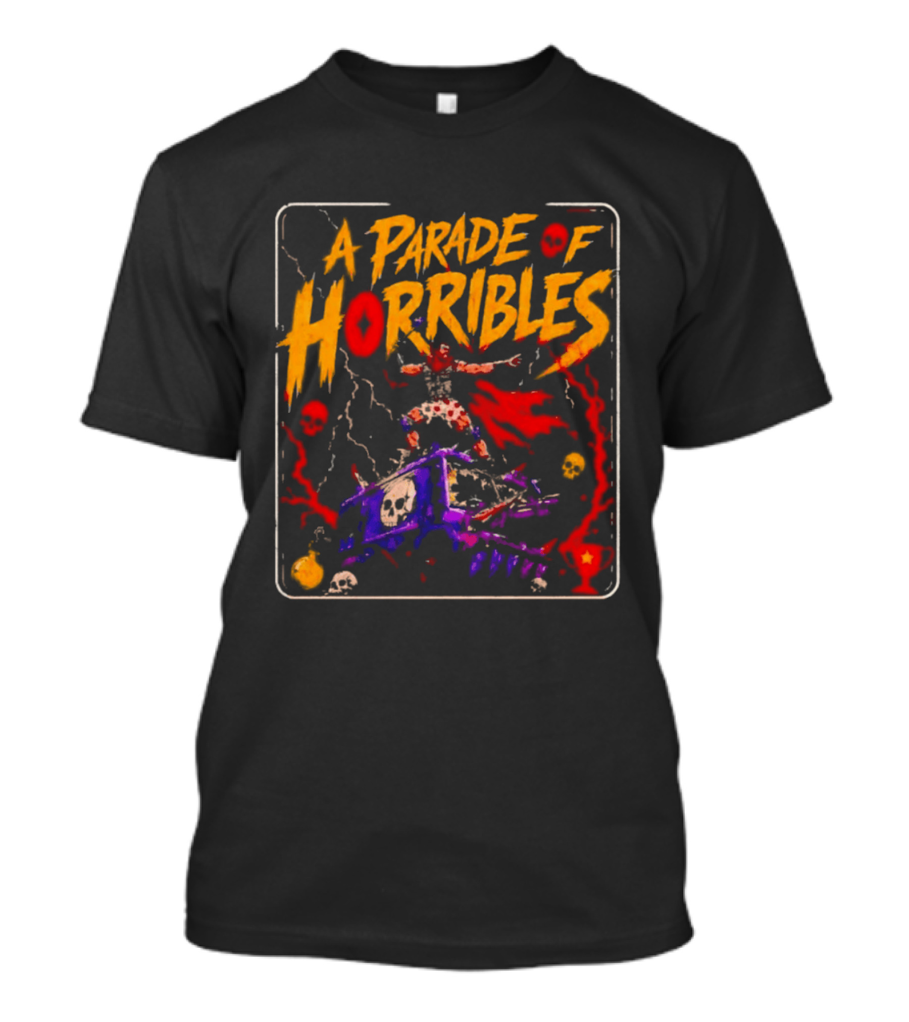 A Parade Of Horribles Warrior Skulls Fantasy Metal T-Shirt