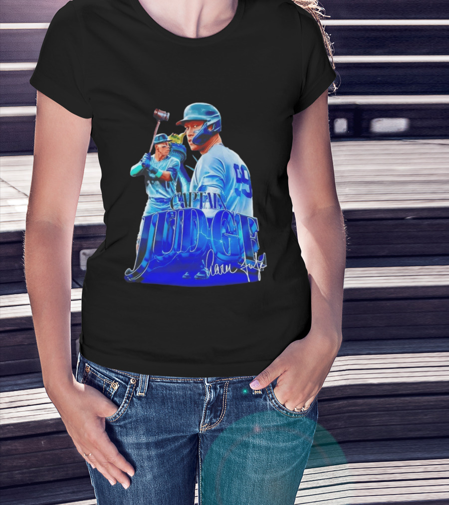 Captain Judge Aaron Judge 99 Yankees Baseball Signature T-Shirt