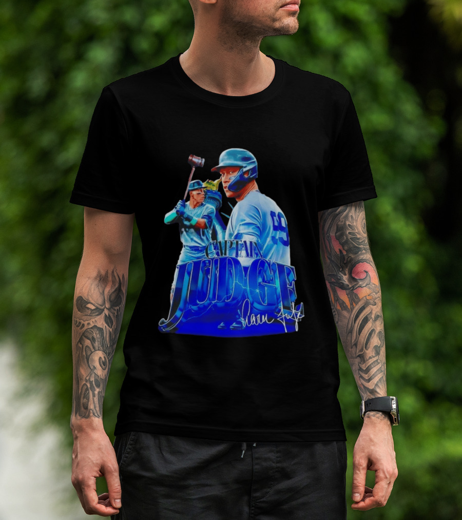 Captain Judge Aaron Judge 99 Yankees Baseball Signature T-Shirt