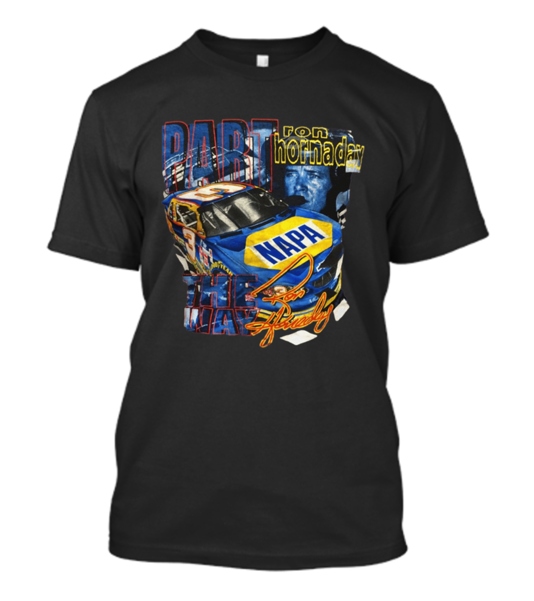 Rare 2000 NASCAR Ron Hornaday NAPA Part The Way Racing 3 T-Shirt