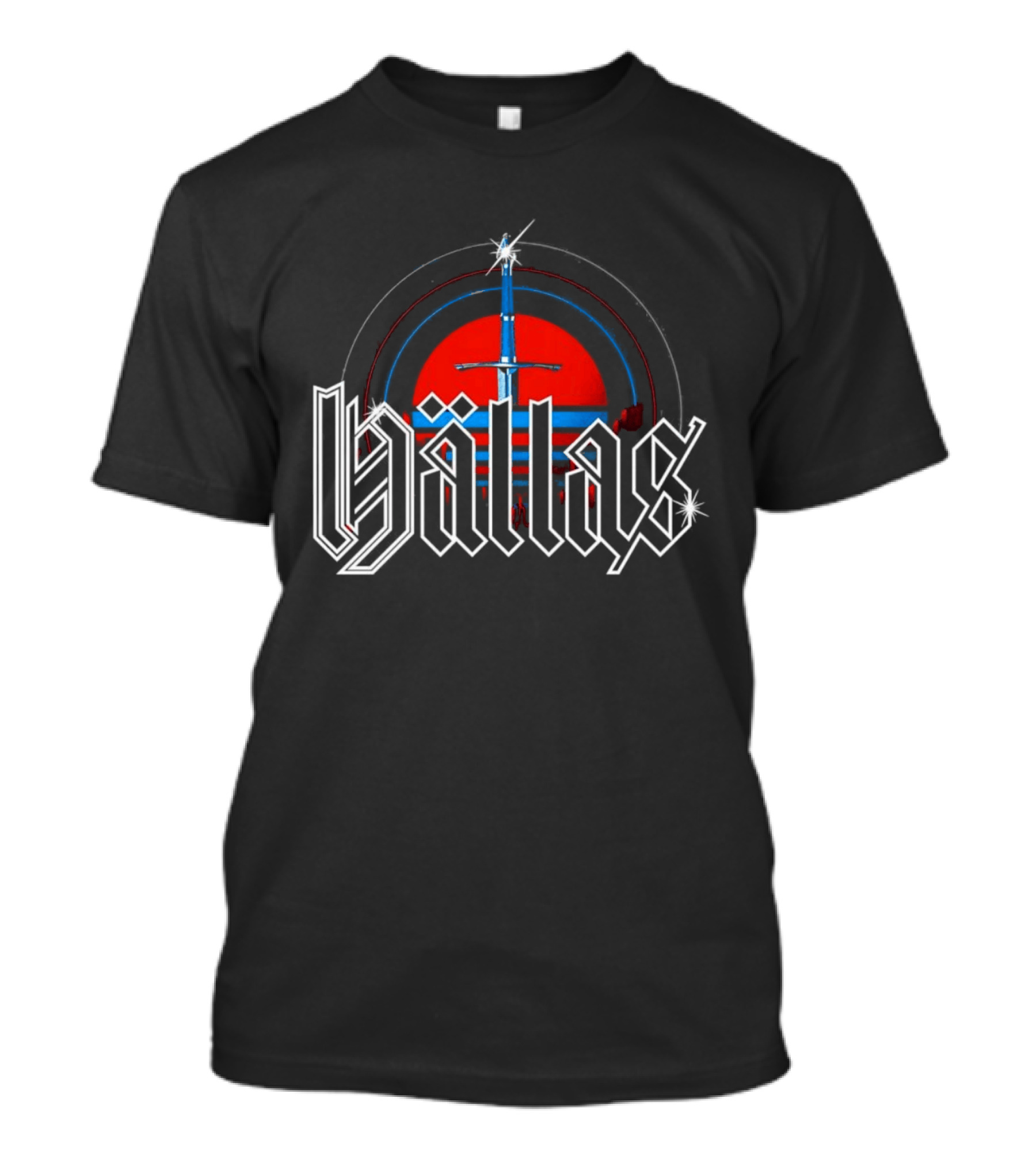 Hällas Sword Circle Red Blue T-Shirt