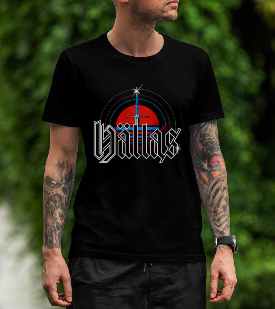 Hällas Sword Circle Red Blue T-Shirt