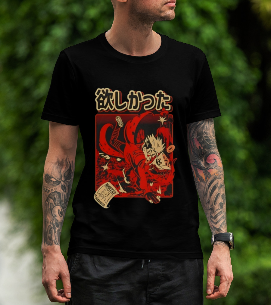 Vash The Stampede Wanted Love Peace Donuts T-Shirt