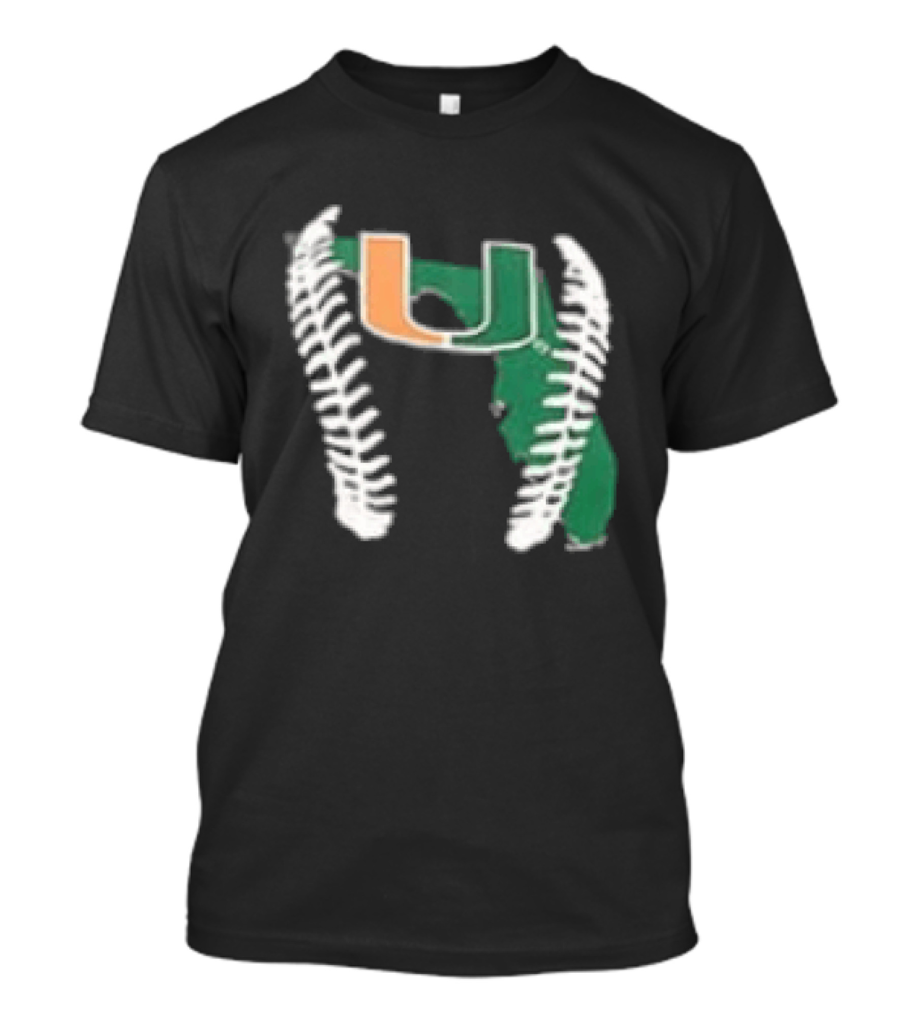 Miami Hurricanes U 2026 Baseball Orange Green T-Shirt