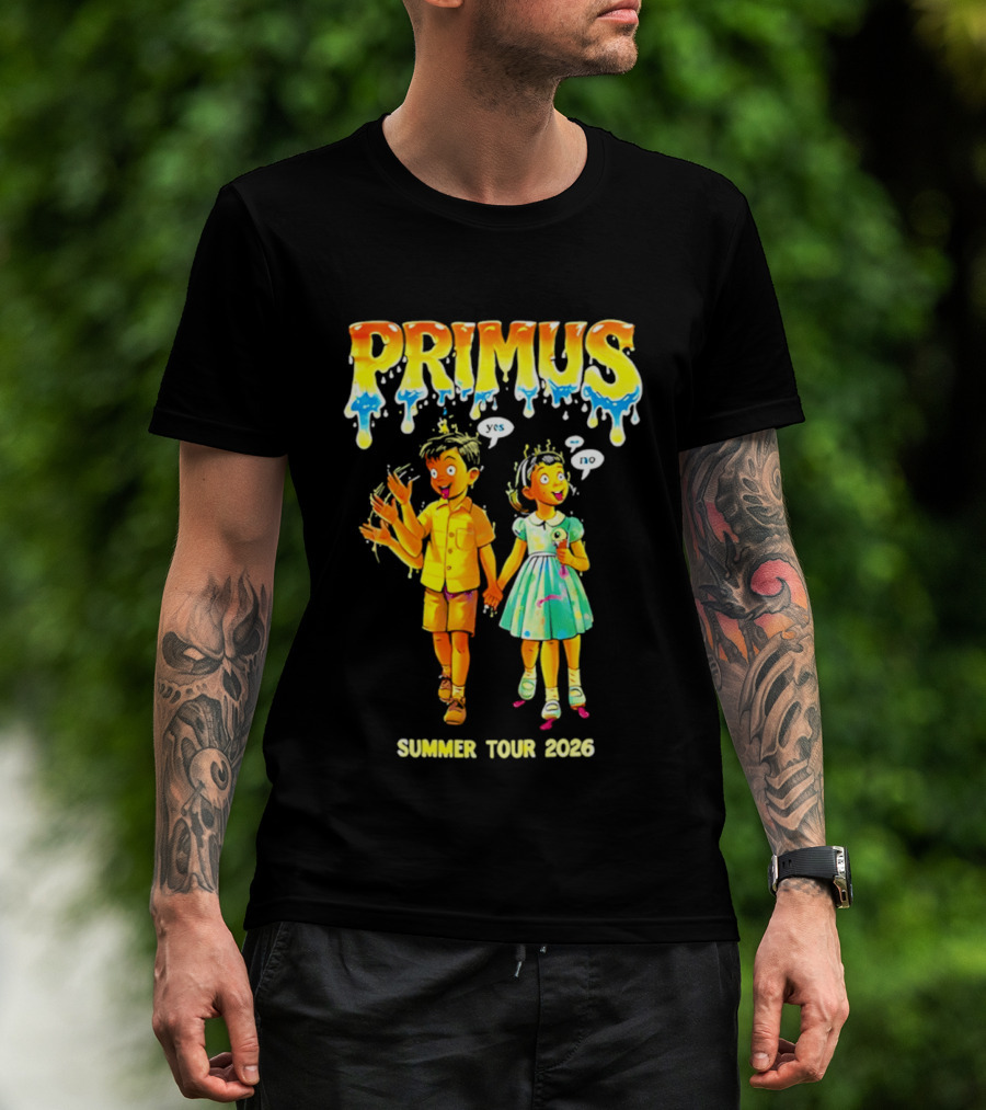 Primus Summer Tour 2026 Cartoon Style Melting Drip T-Shirt