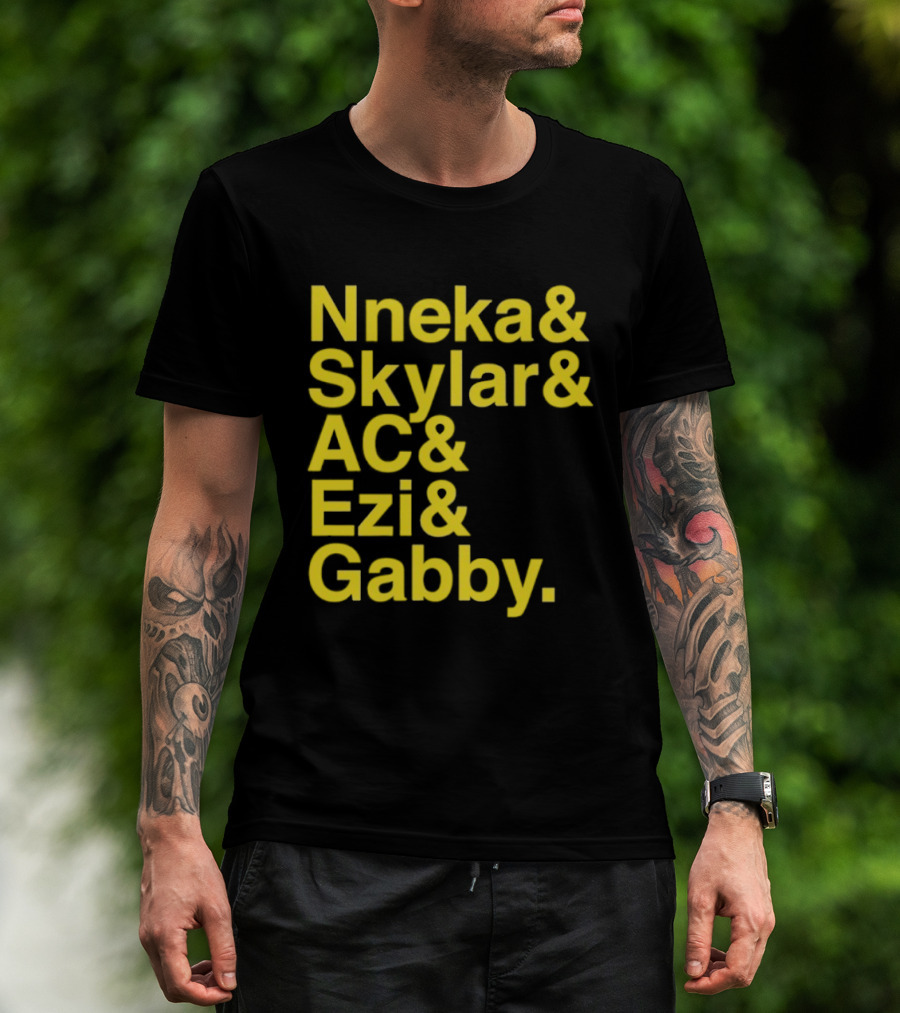 Nneka Skylar AC Ezi Gabby Seattle Storm WNBA 2025 Ampersand Stars T-Shirt