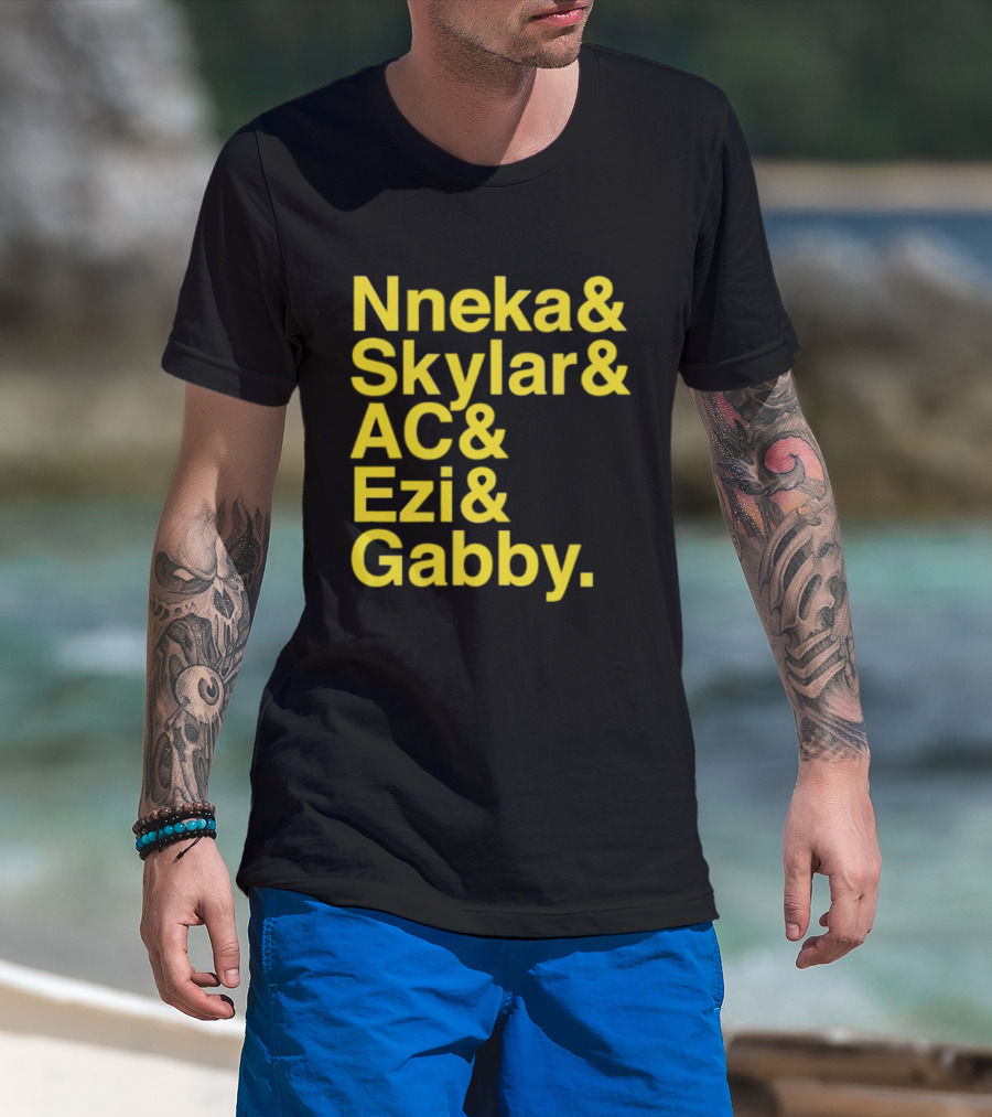 Nneka Skylar AC Ezi Gabby Seattle Storm WNBA 2025 Ampersand Stars T-Shirt