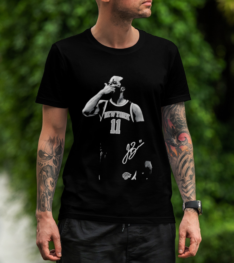 Jalen Brunson New York Knicks 11 Captain Clutch Signature T-Shirt