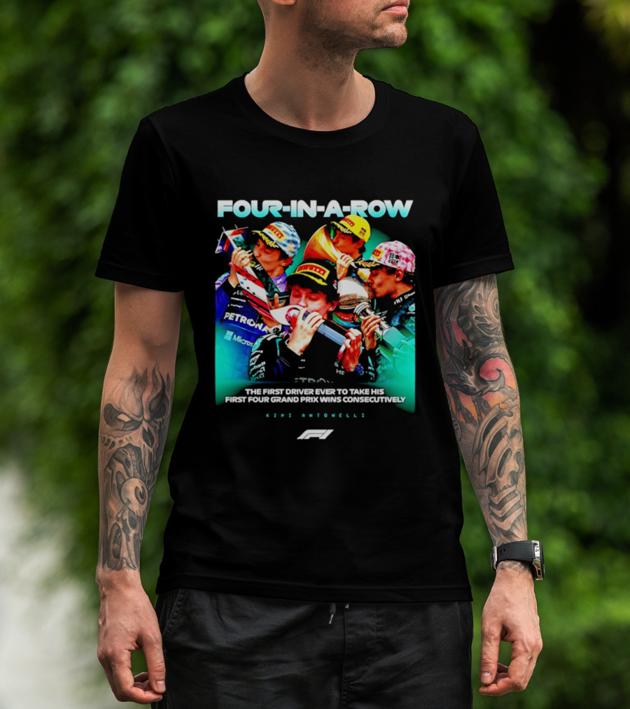 Kimi Antonelli Four In A Row First Driver Wins Consecutively Formula 1 T-Shirt