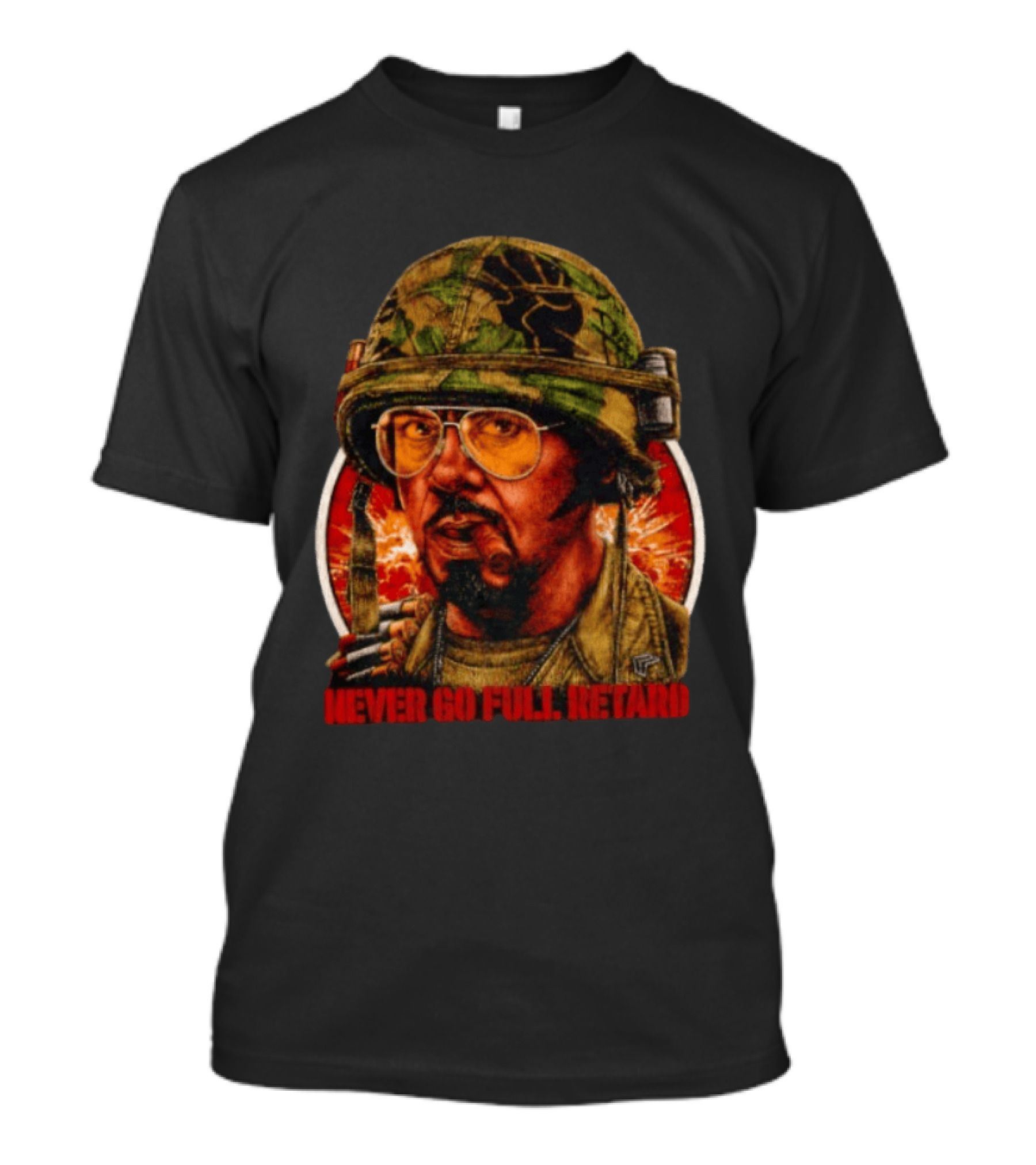 Kirk Lazarus Tropic Thunder Never Go Full Retard T-Shirt