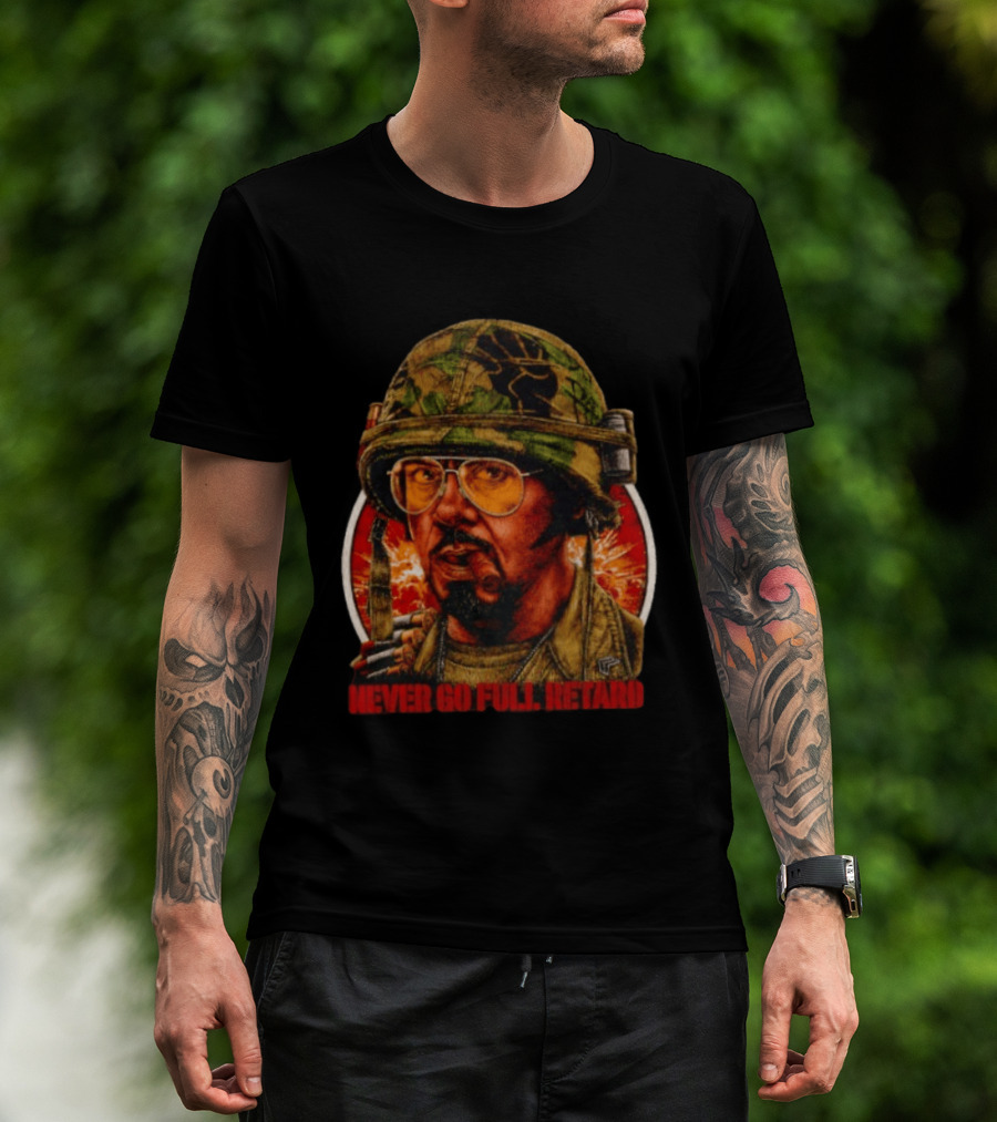 Kirk Lazarus Tropic Thunder Never Go Full Retard T-Shirt