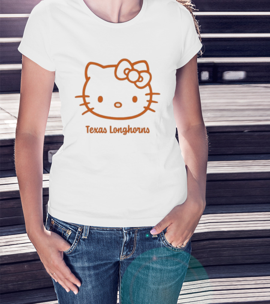 Texas Longhorns Hello Kitty Bow Out T-Shirt